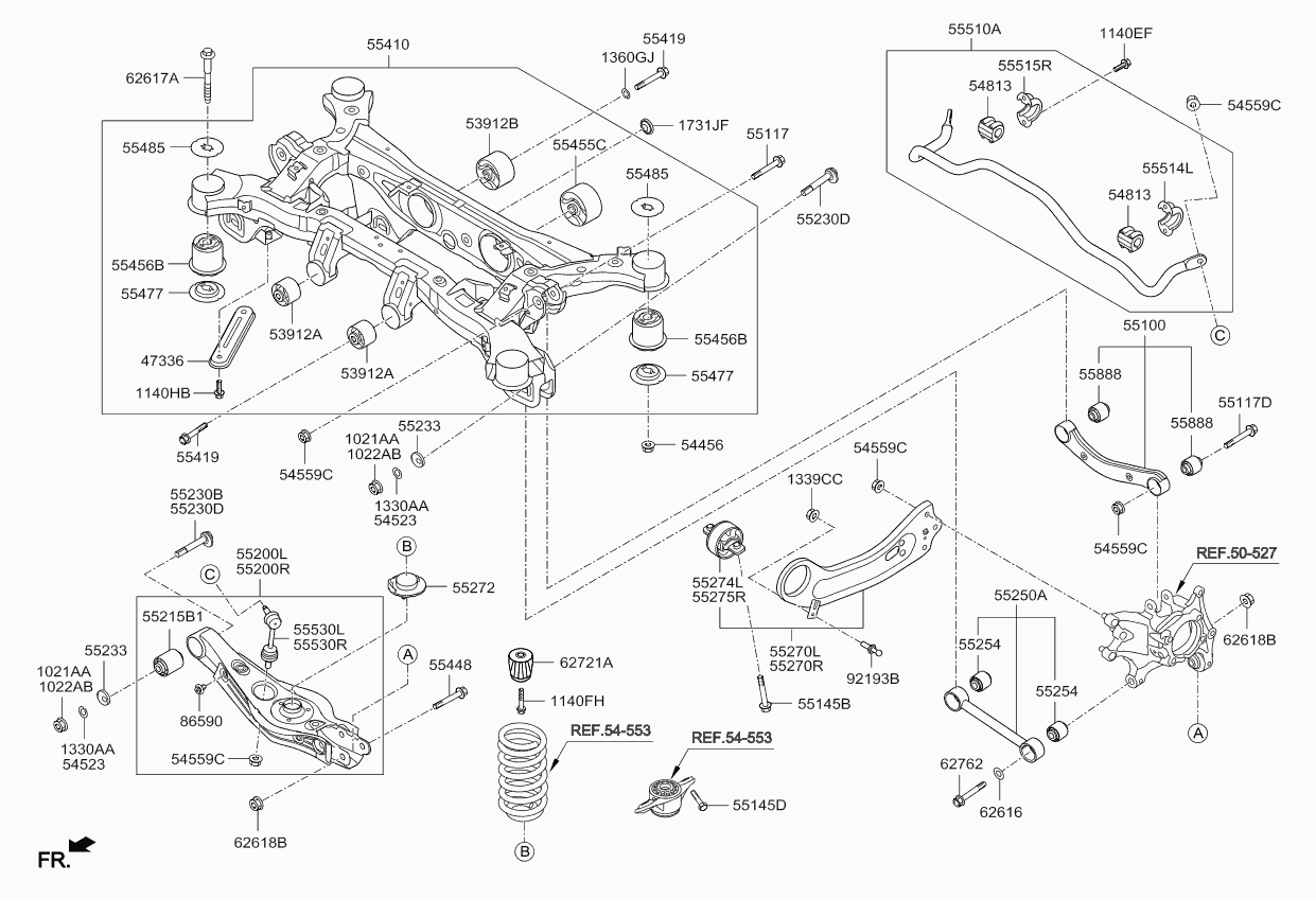 Hyundai 21772 2W000 - Mounting, axle beam onlydrive.pro