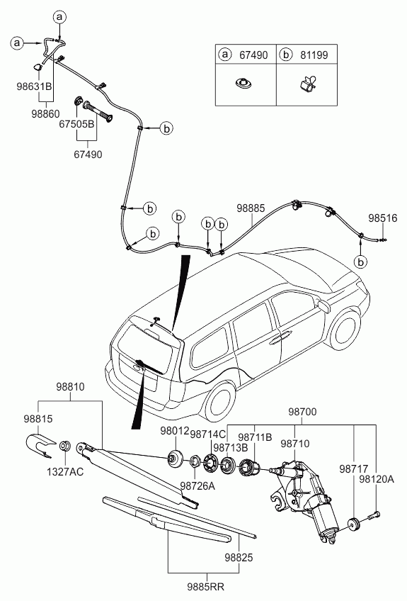 Hyundai 988504D001 - Wiper Blade onlydrive.pro