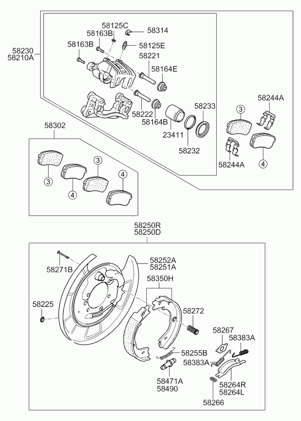 KIA 58302-4DE00 - Brake Pad Set, disc brake onlydrive.pro