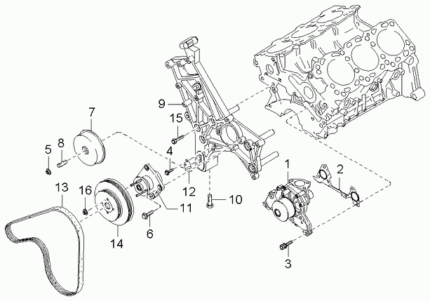 KIA 25281-35060 - Parazīt / Vadrullītis, Ķīļrievu siksna onlydrive.pro