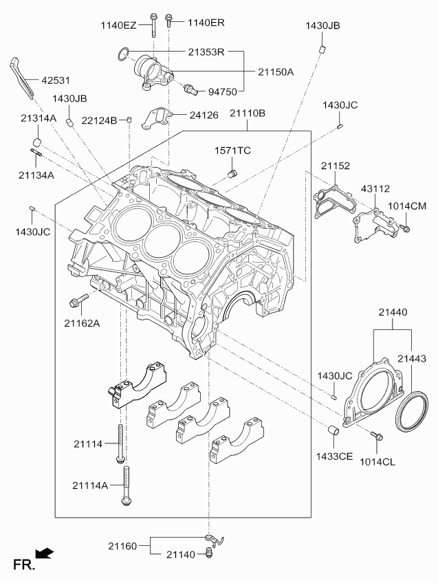 Hyundai 211523CAA1 - Blīve, Eļļas vācele onlydrive.pro