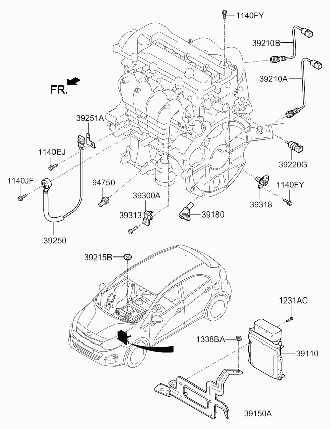 KIA 39210 03030 - Electronic control: 1 pcs. onlydrive.pro