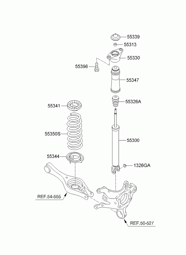 Hyundai 553111H500 - Shock Absorber onlydrive.pro