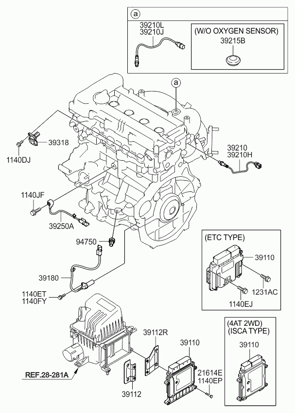 Hyundai 392102B130 - Oxygen, Lambda Sensor onlydrive.pro