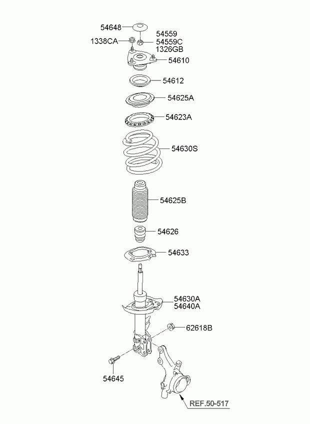 KIA 54610-1H000 - Top Strut Mounting onlydrive.pro