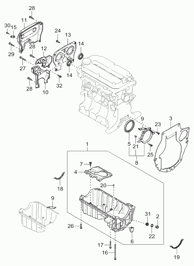 KIA 0K201 11 312 - Shaft Seal, crankshaft onlydrive.pro