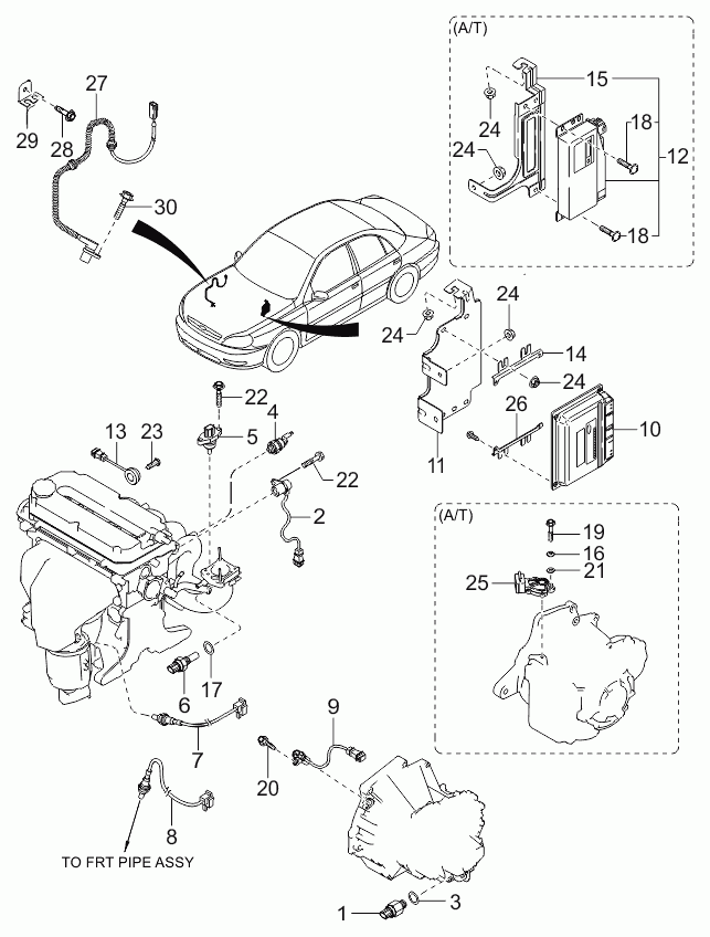 KIA 0K32A-18-831B - Sensor, intake air temperature onlydrive.pro