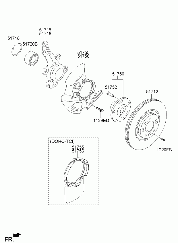 Hyundai 51720-2T000 - Bearing Kit, wheel hub onlydrive.pro