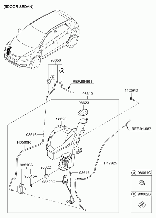 Hyundai 98510-1W000 - Water Pump, window cleaning onlydrive.pro