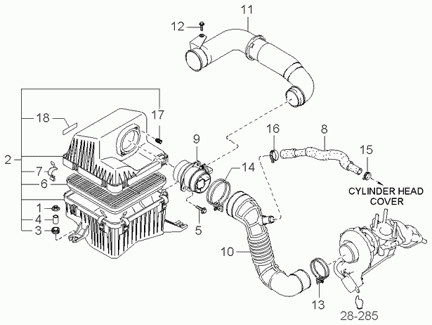 KIA 28164-4A000 - Oro masės jutiklis onlydrive.pro