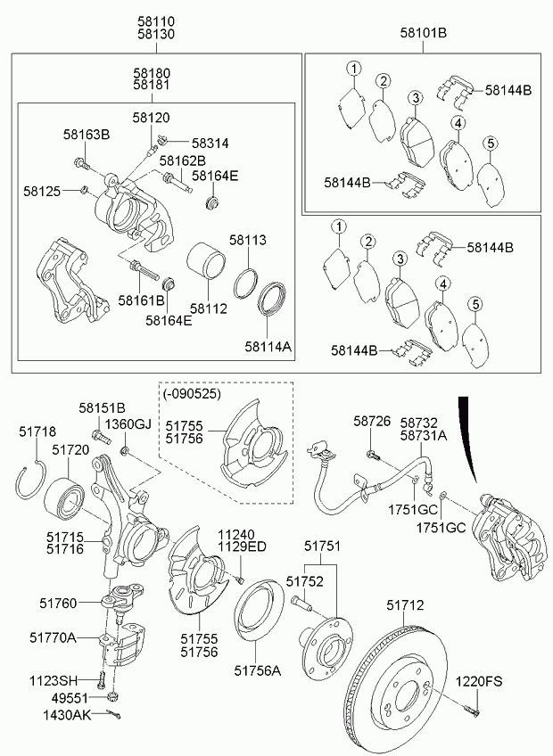 KIA 581011MA20 - Brake Pad Set, disc brake onlydrive.pro