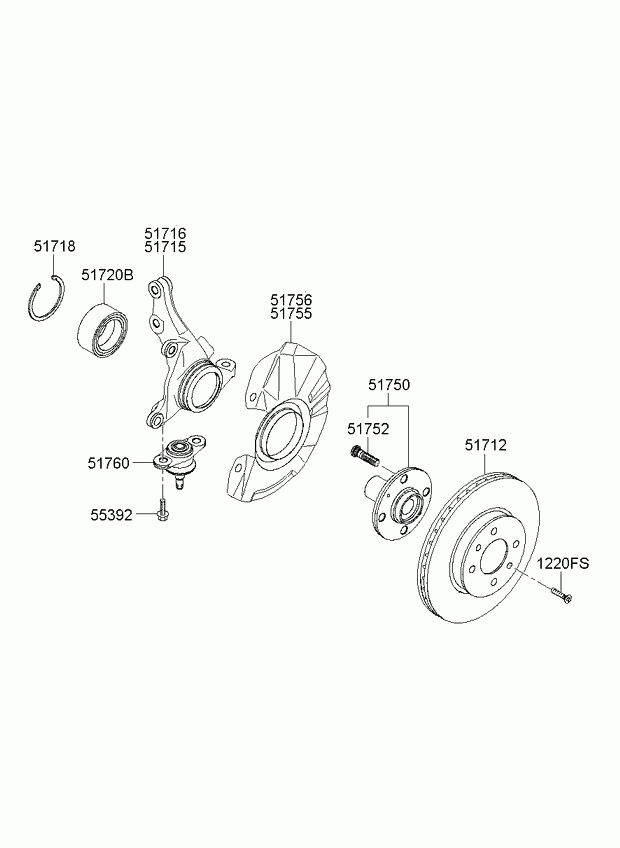 Hyundai 517181C010 - Bearing Kit, wheel hub onlydrive.pro