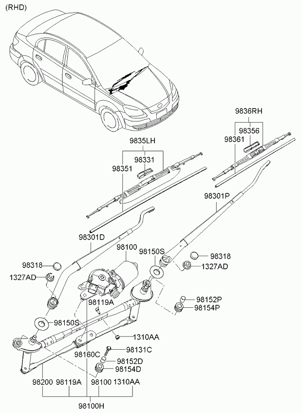 KIA 98350-1G000 - Valytuvo gumelė onlydrive.pro