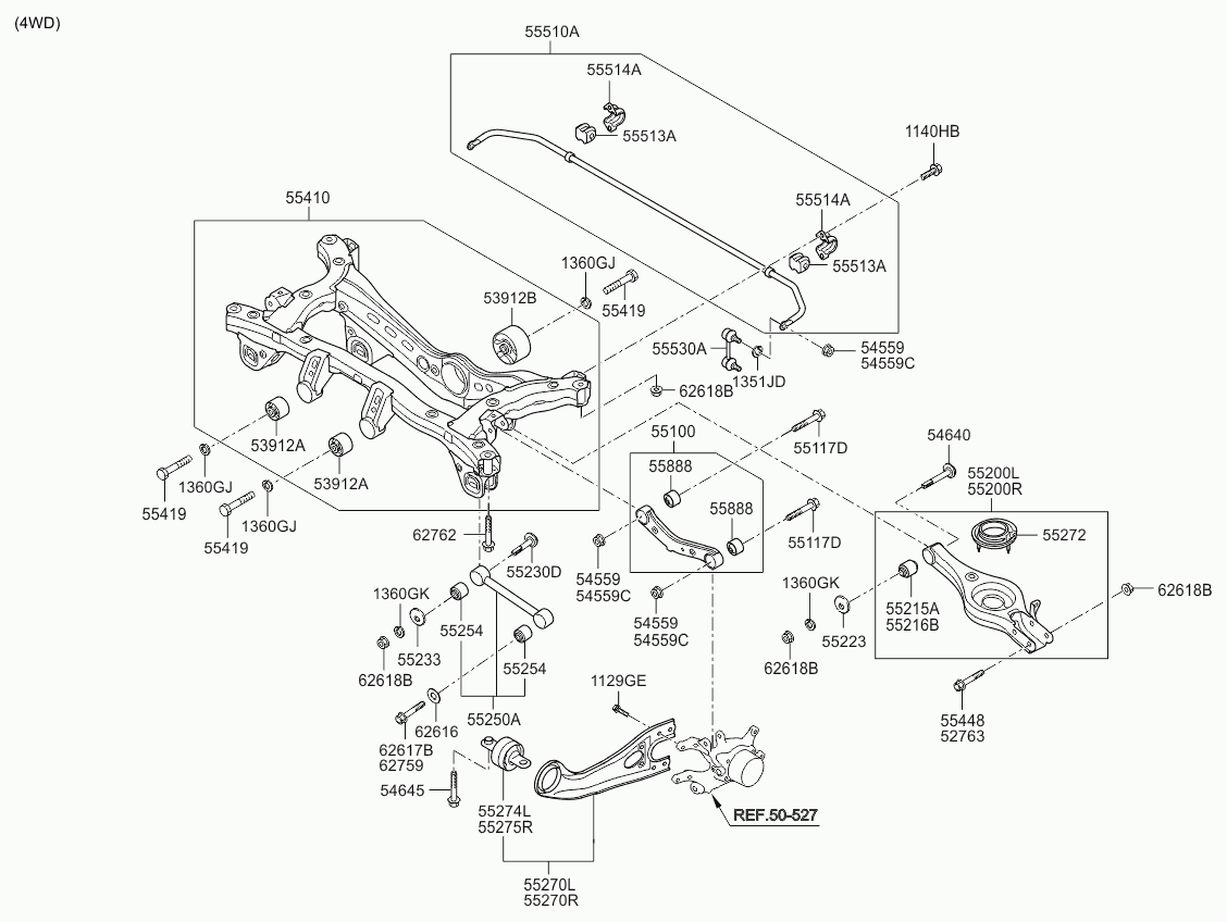 Hyundai 55275-3W000 - Bush of Control / Trailing Arm onlydrive.pro