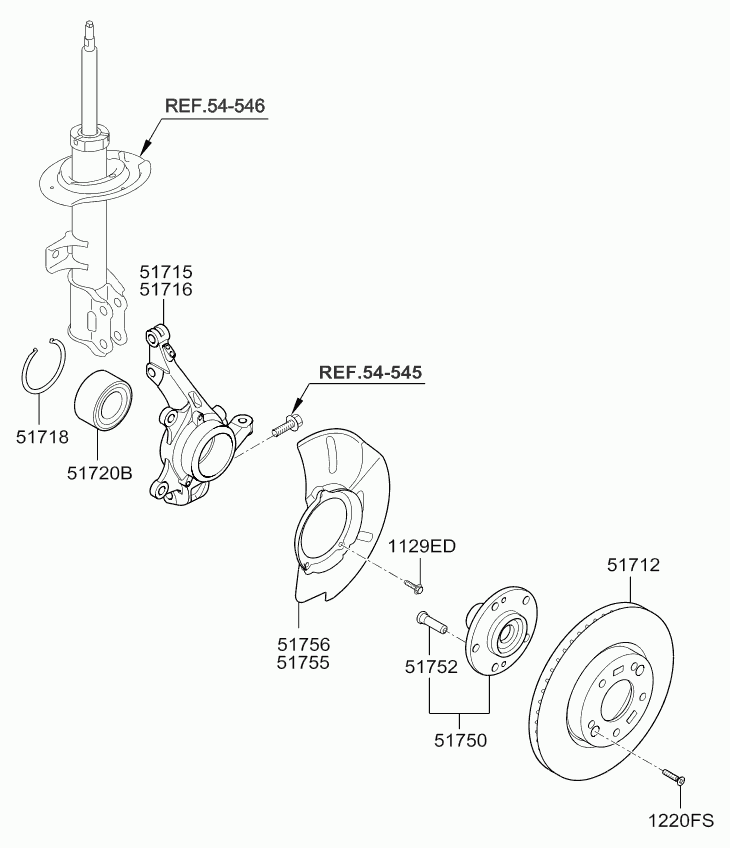 Hyundai 51718-26500 - Bearing Kit, wheel hub onlydrive.pro