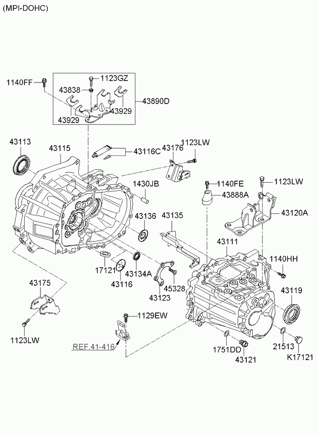 KIA 1140308203 - Bolt, exhaust system onlydrive.pro