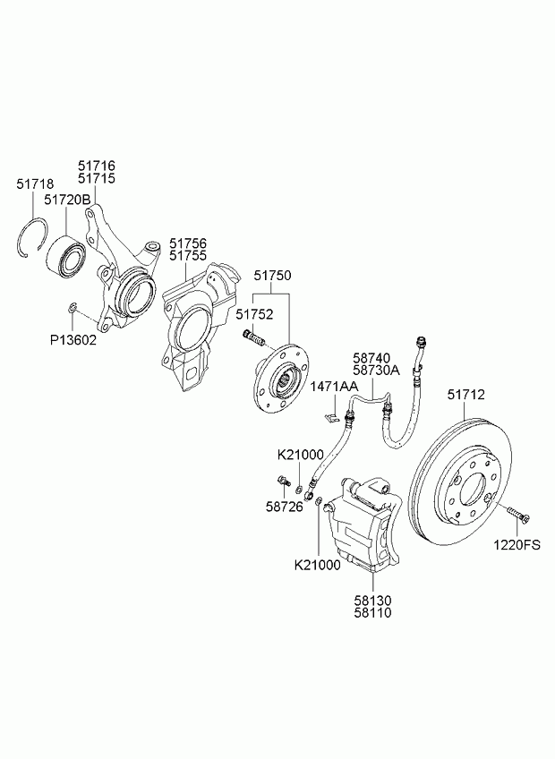 KIA 517202D100 - Rato guolio komplektas onlydrive.pro