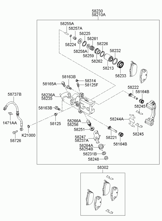 KIA 582102F400 - Brake Caliper onlydrive.pro