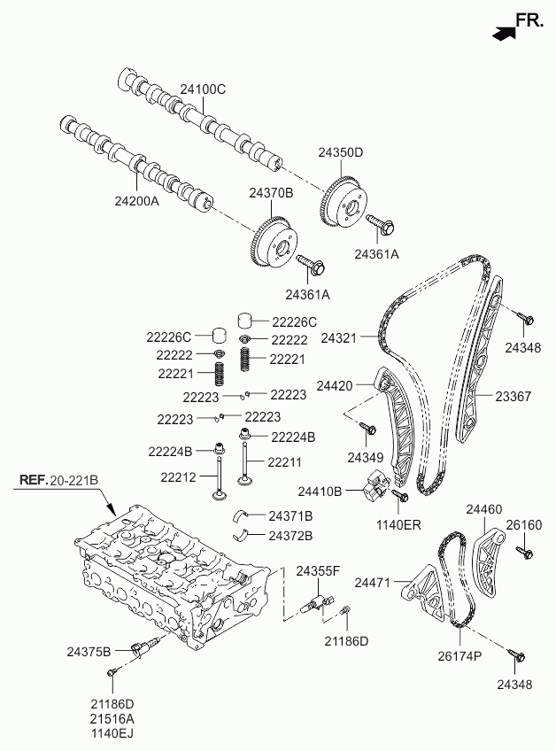 KIA 2446025001 - V-Ribbed Belt onlydrive.pro