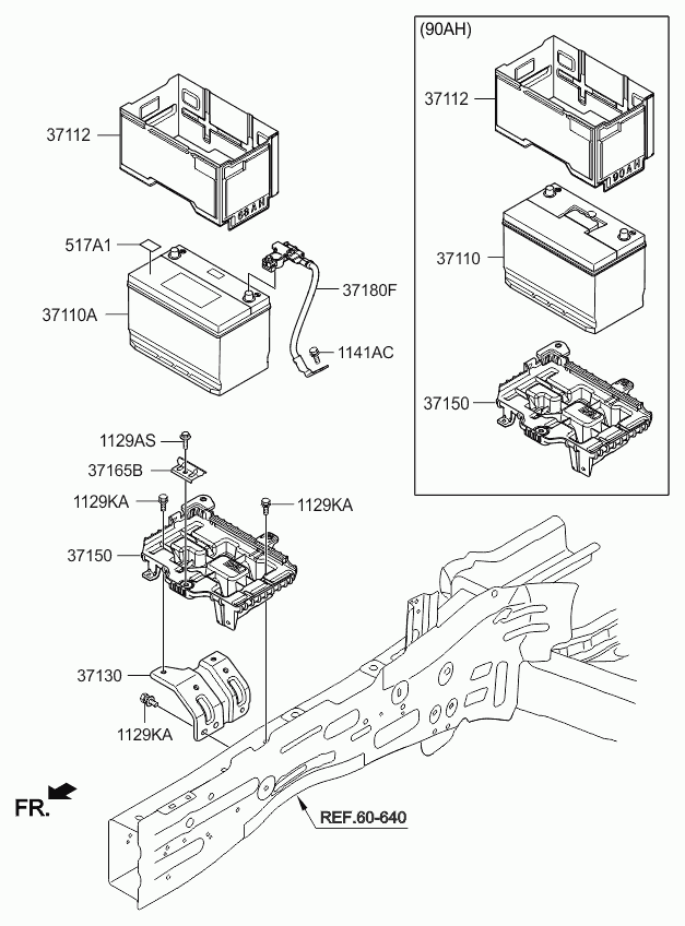 KIA 371102P540 - Startera akumulatoru baterija onlydrive.pro