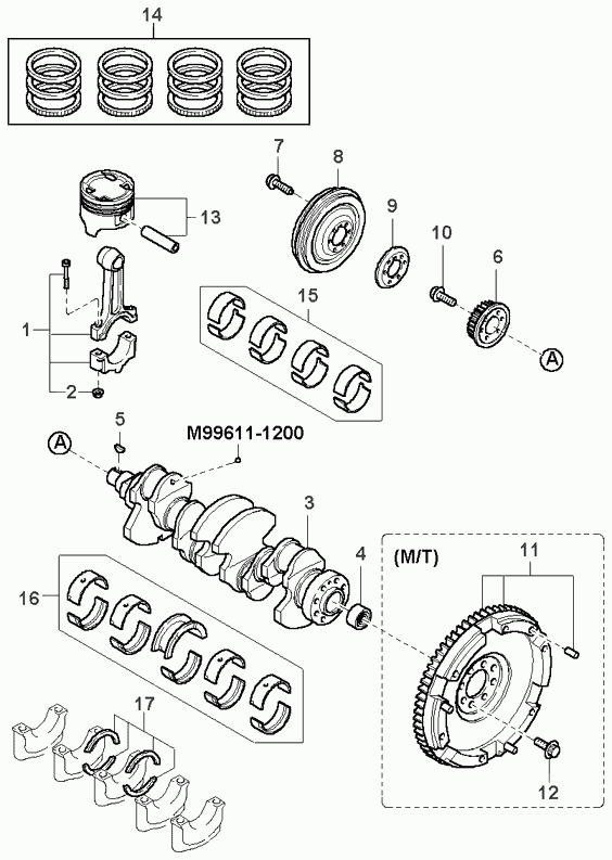 KIA 0K9Y2-11-SA0 - Piston onlydrive.pro