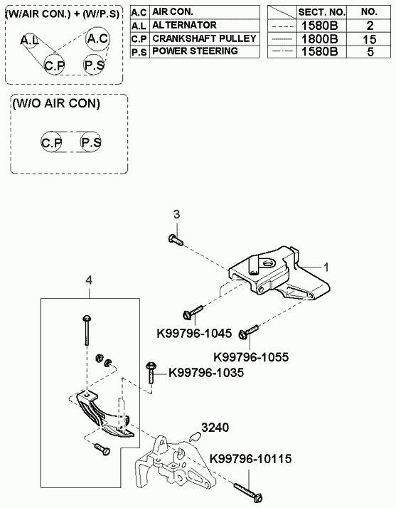 Hyundai 0K968-15-909 - V formos rumbuoti diržai onlydrive.pro