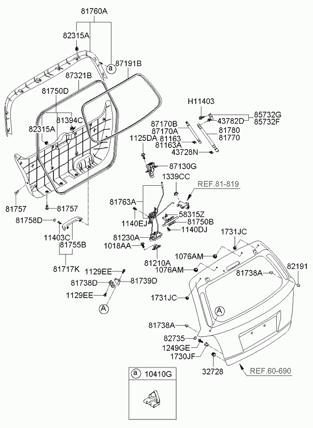 Hyundai 81771-3E021 - Gas Spring, boot, cargo area onlydrive.pro