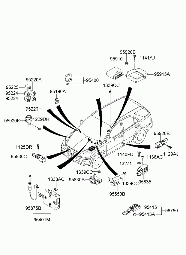 KIA 952243E500 - Relay, low beam onlydrive.pro