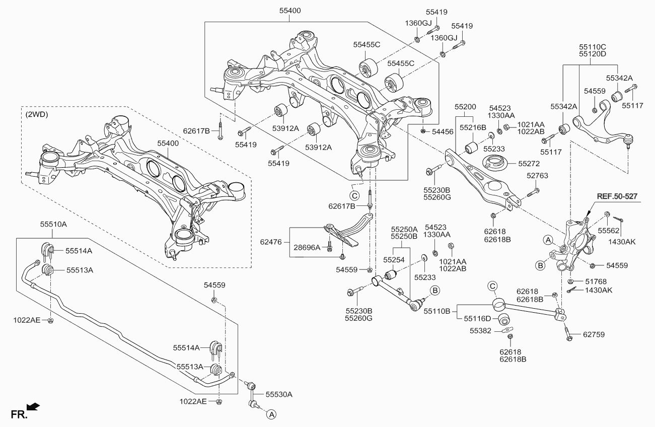 KIA 55100-2B000 - Arm assy - trailing onlydrive.pro