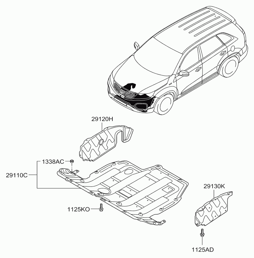 KIA 291102P100 - Motora telpas izolācija onlydrive.pro