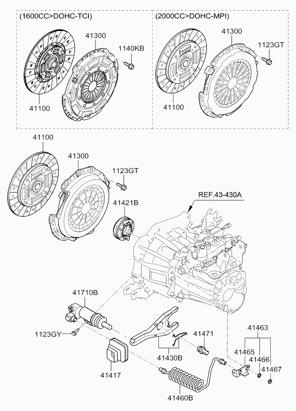 Hyundai 41421-23020 - Clutch Kit onlydrive.pro