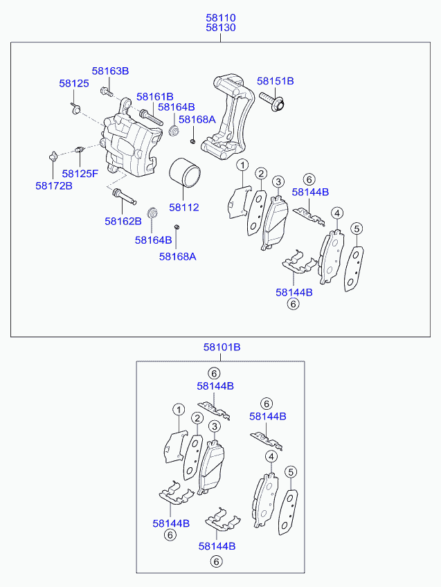 Hyundai 58101-1FE01 - Brake Pad Set, disc brake onlydrive.pro