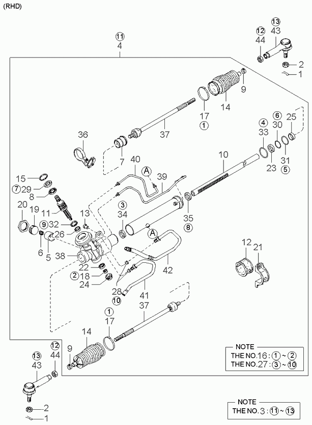 KIA 0K2FK-32240 - Inner Tie Rod, Axle Joint onlydrive.pro