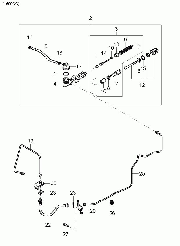 KIA 0K2JT-41-990 - Master Cylinder, clutch onlydrive.pro