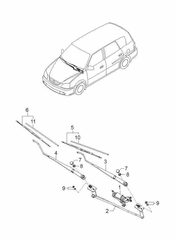 Hyundai 0K55267330 - Windshield wiper: 1 pcs. onlydrive.pro