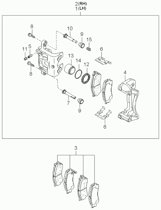 Hyundai 0K2FA33231 - Accessory Kit for disc brake Pads onlydrive.pro