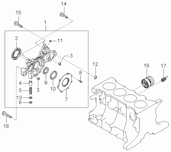 KIA 0B3C7 10 602B - Shaft Seal, crankshaft onlydrive.pro