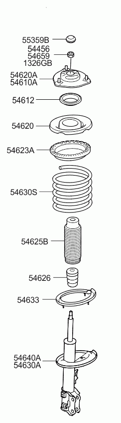 KIA 54612-2C000 - Amortizatora statnes balsts onlydrive.pro