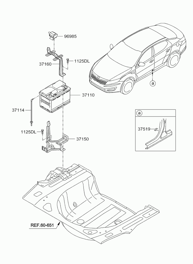 KIA 371104U000 - Стартерная аккумуляторная батарея, АКБ onlydrive.pro