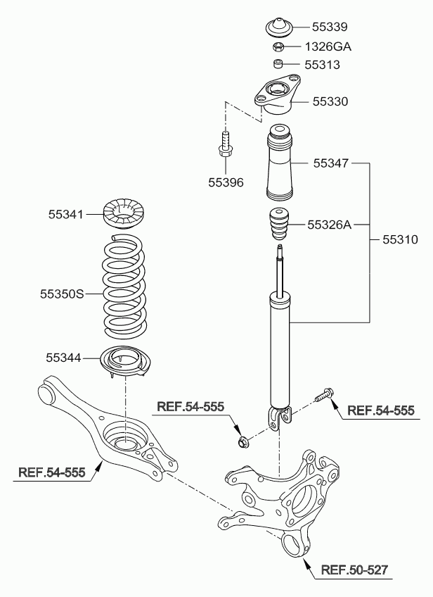 Hyundai 553101H200 - Shock Absorber onlydrive.pro