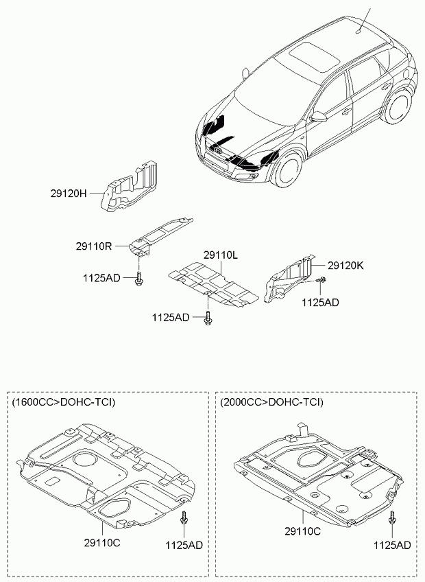 Hyundai 29110 1H400 - Motora vāks onlydrive.pro