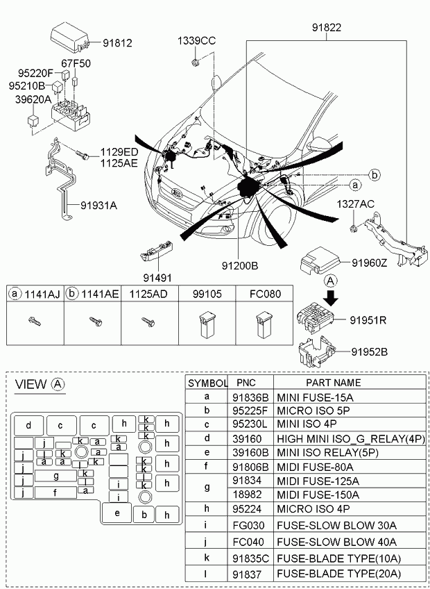 KIA 36860-4X000 - Engine wiring: 1 pcs. onlydrive.pro