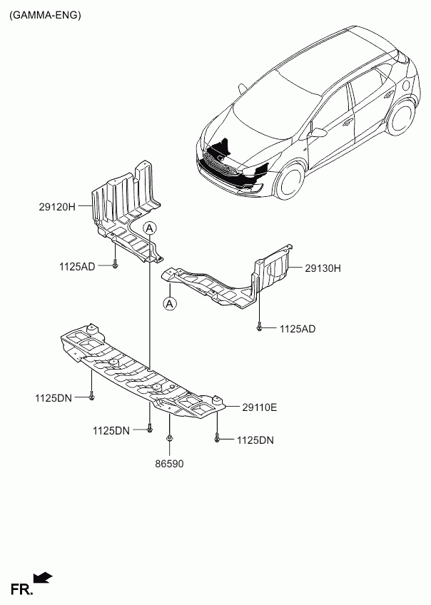 Hyundai 29120A2800 - Engine Cover onlydrive.pro