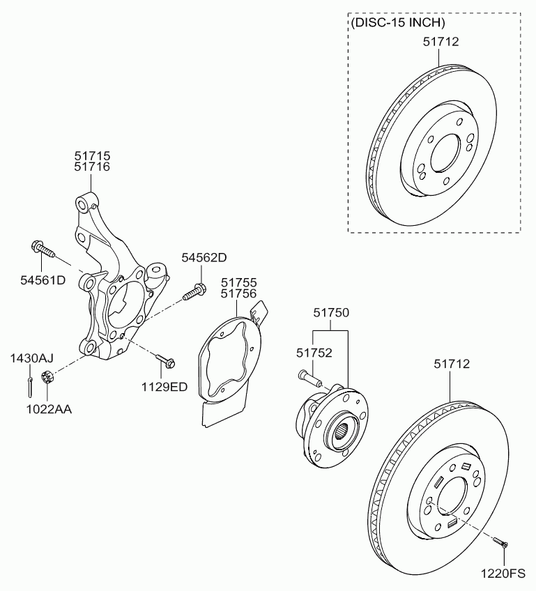 KIA 517122L500 - Brake Disc onlydrive.pro