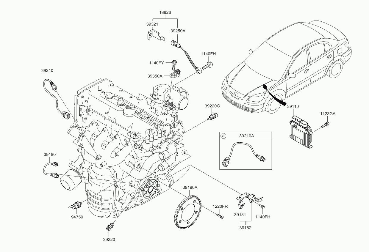 Hyundai 39230-26700 - Sensor, coolant temperature onlydrive.pro