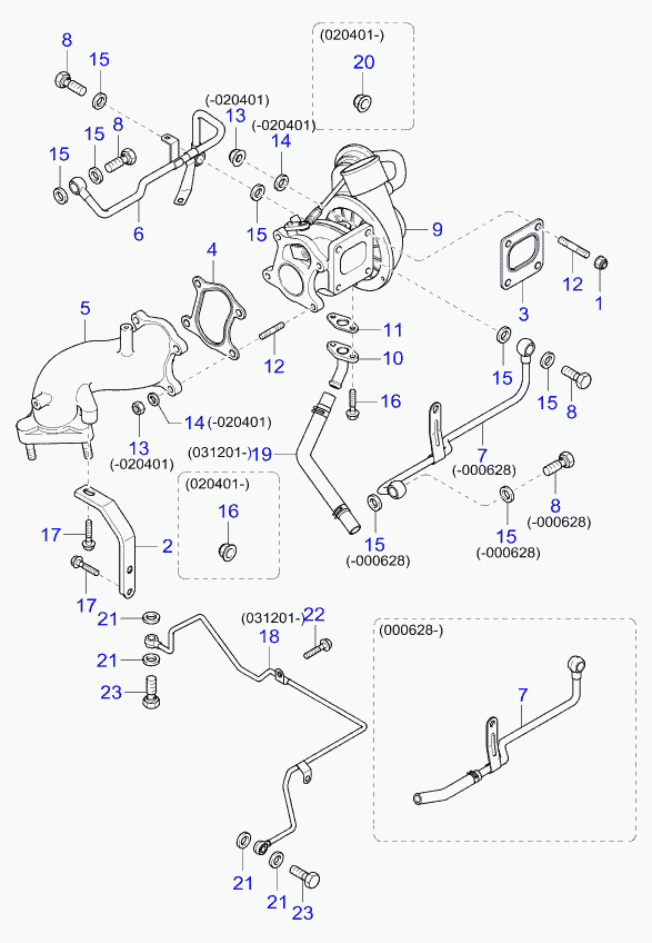 KIA 0K55113490B - Blīve, Izplūdes caurule onlydrive.pro