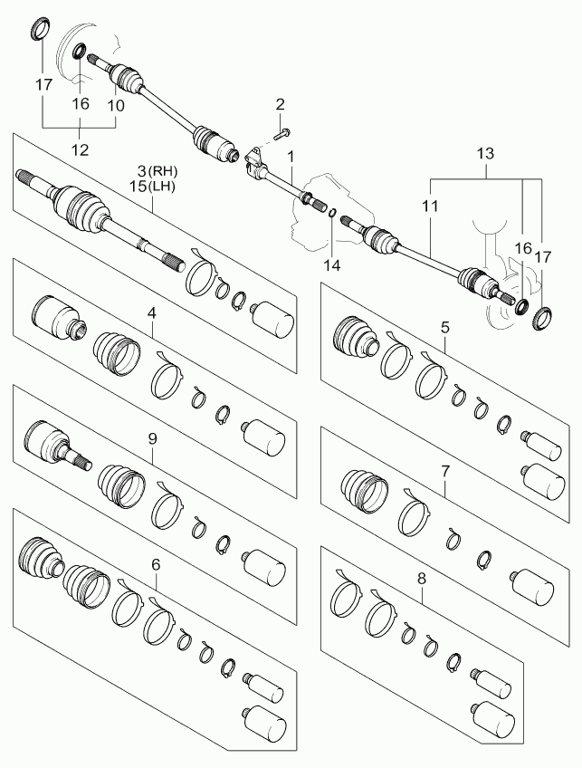 KIA 0K55233065 - Shaft Seal, wheel hub onlydrive.pro