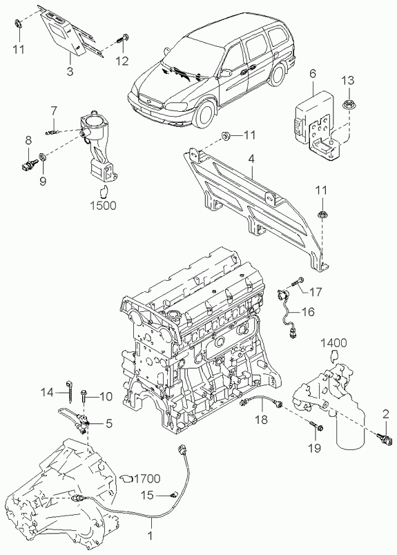 Hyundai 0K2A6-18-891 - Sensor, crankshaft pulse onlydrive.pro