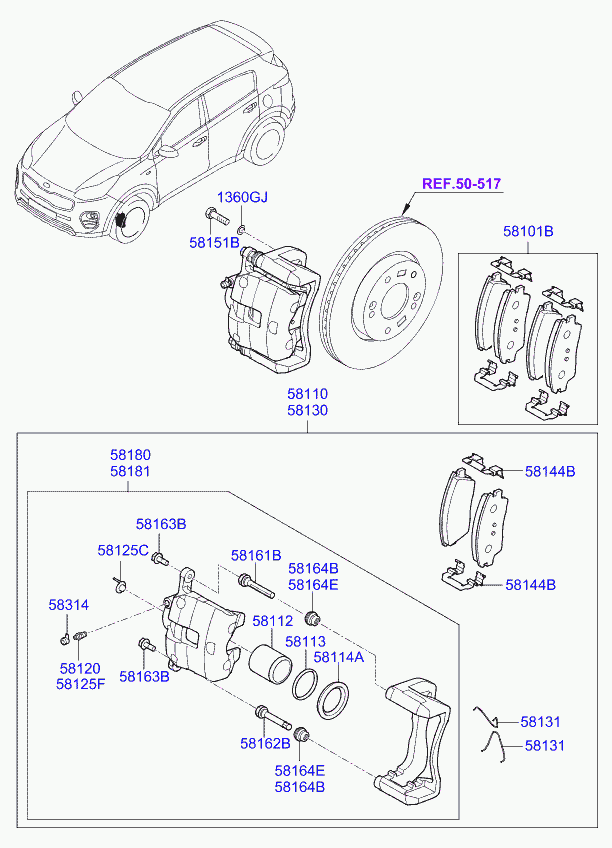 Hyundai 58110-D7500 - Тормозной суппорт onlydrive.pro