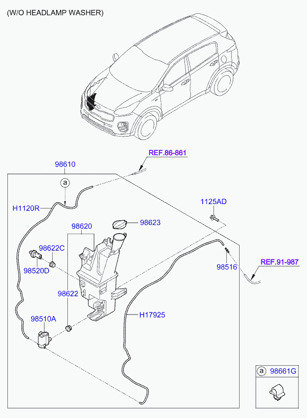 Hyundai 985102W500 - Water Pump, window cleaning onlydrive.pro